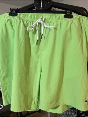 crown & ivy Neon Lime Athletic Drawstring Shorts